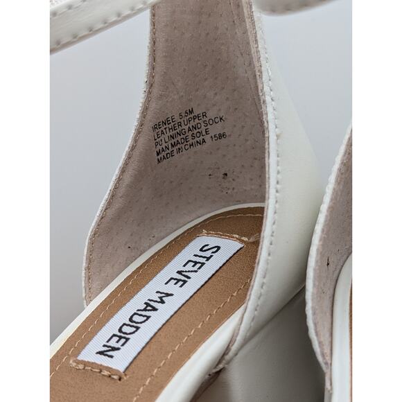 Steve Madden Womens Irenee Sandal White 5.5 New With Box - Picture 3 of 8